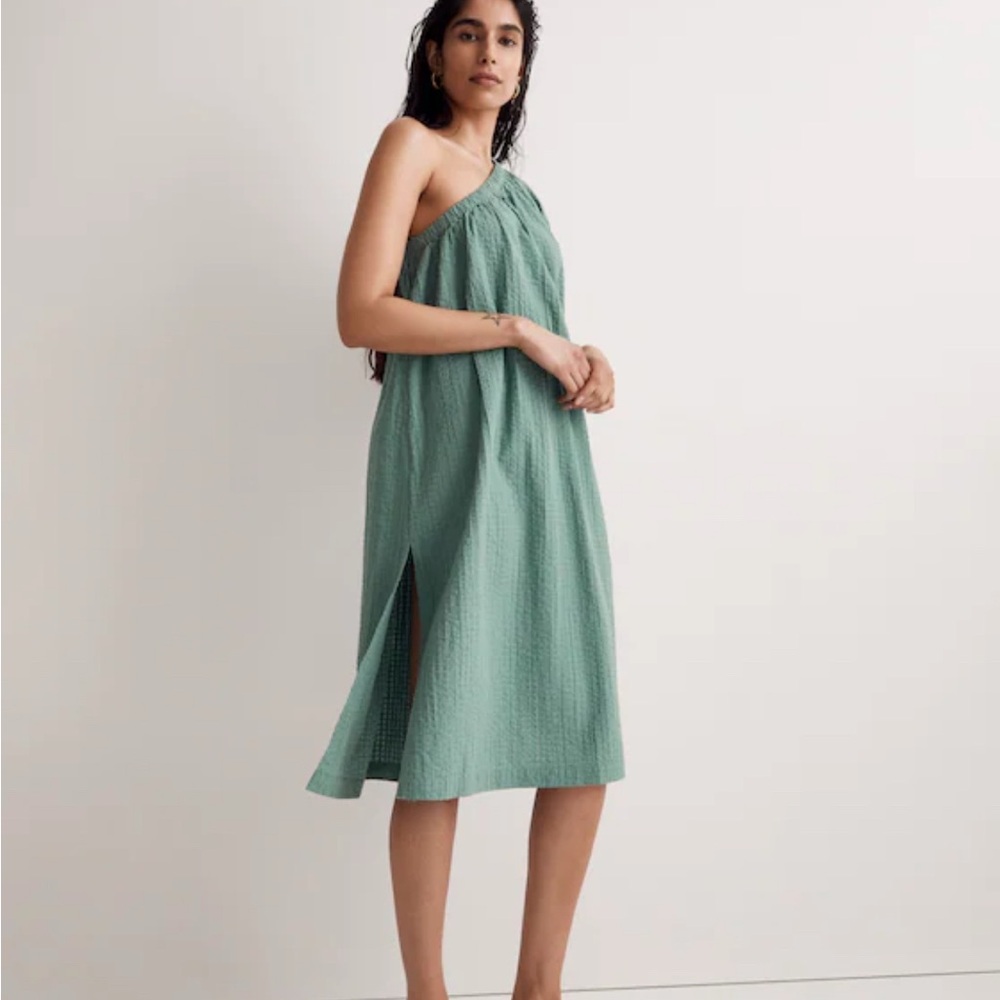 Madewell Green Textured Dress